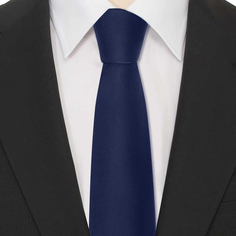 Junmaxroad Store 63'' XL Black Ties For Men Solid Color Extra Long Neckties 3.35" (8.5CM) Men's Big and Tall Ties with Gift Box - Image 3